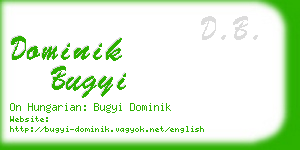 dominik bugyi business card